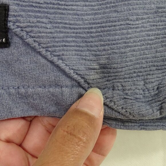 Zara Blue Elastic Waist Cotton Shorts Gils Size 13-14 Yrs 164 Drawstring Pockets - Picture 15 of 16